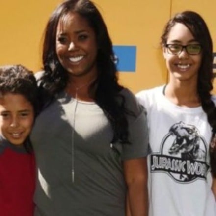 Kori Madison Federline with her mother, Sharisse Jackson, and brother, Kaleb Michael Jackson Federline.
